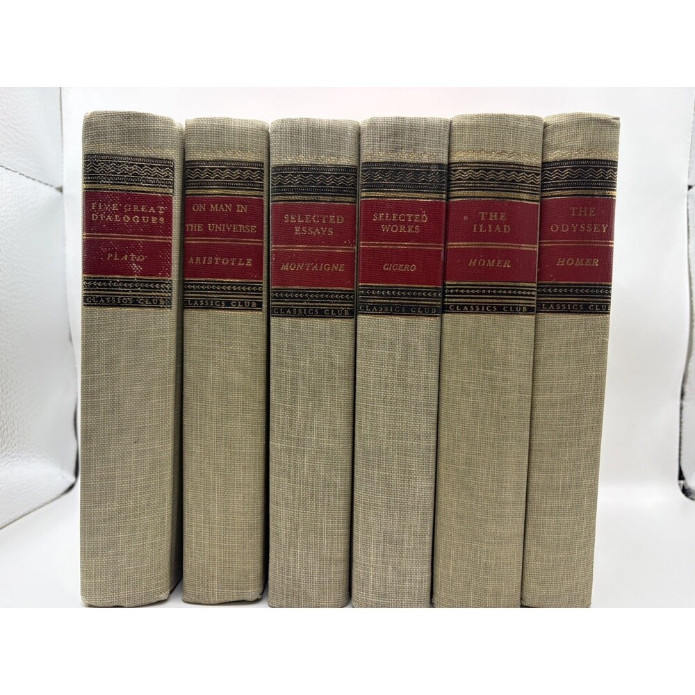 The Classics Club Books Lot Of 6 Homer Iliad Odyssey Plato Aristotle Cicero